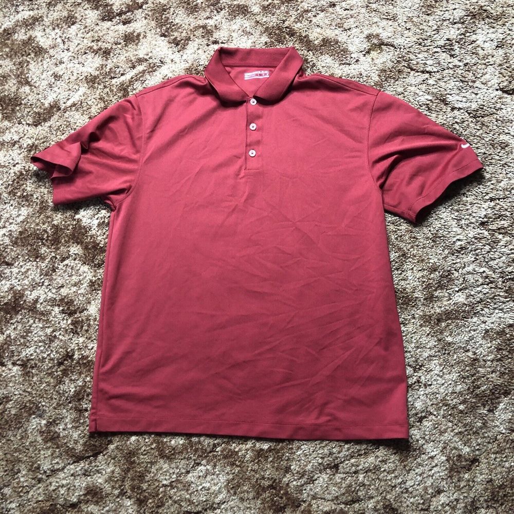 Nike Golf Polo Shirt Mens Large Dri Fit Short Sleeve Performance Blend